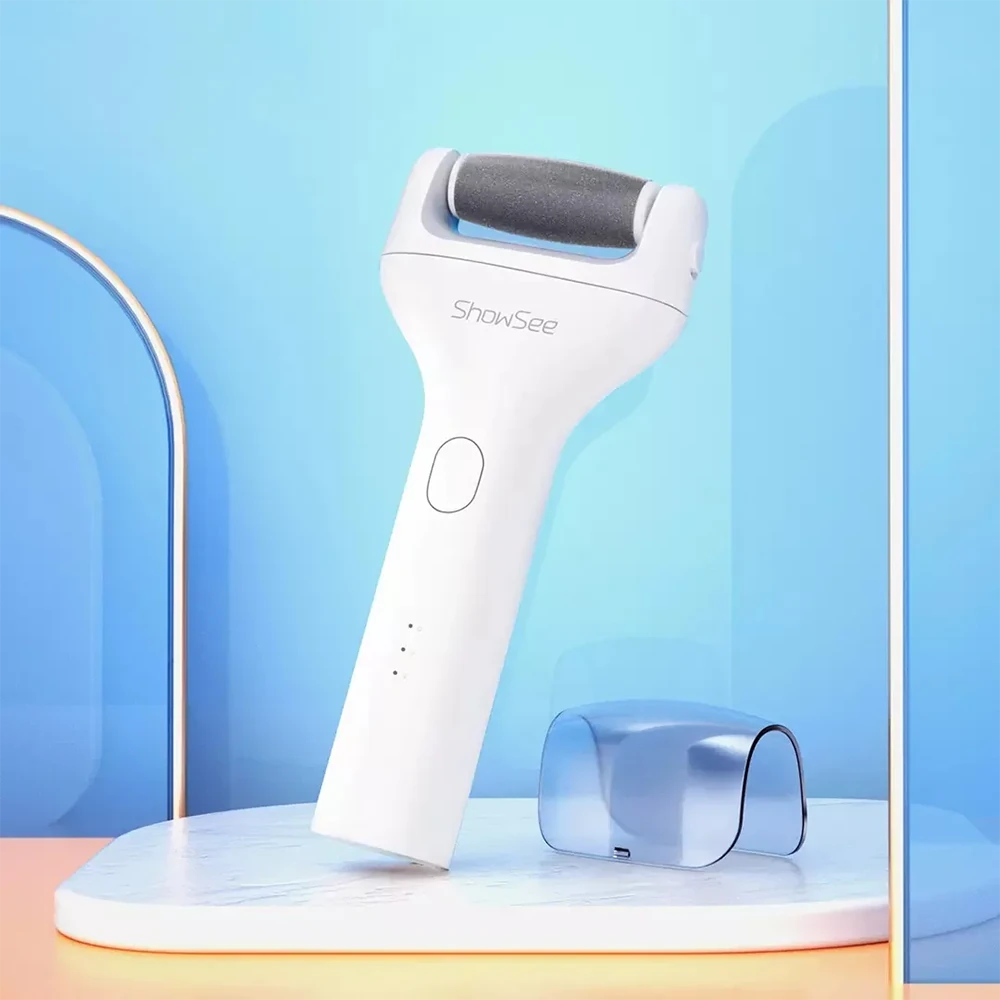 (image for) Showsee B1-W Electric Pedicure Device Foot Care Grinding Skin Hard Breakage Remover Foot File Grinder Dead Skin Callus Remover Pedicure Tools